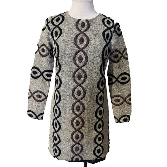 Anthropologie Iren Klairie Embroidered Dress Metallic 36 US 4 $585 NWT NEW - Picture 1 of 13